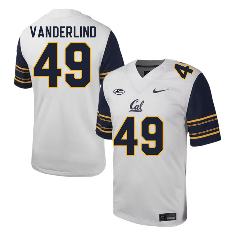 Men #49 Lucas Vanderlind California Golden Bears ACC Conference College Football Jerseys Stitched Sa